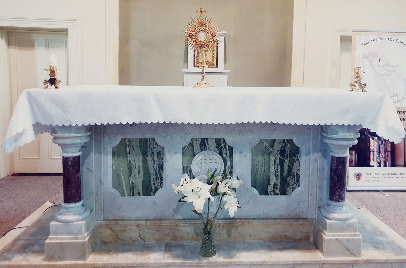 Eucharistic Adoration in St Patrick's Church, Montiagh, Culmaine Parish